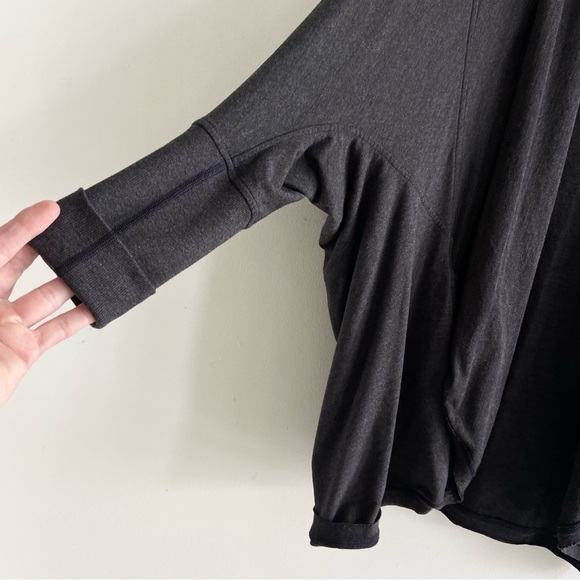 Lululemon To and Flow Wrap Cardigan Gray 12 - Picture 8 of 11